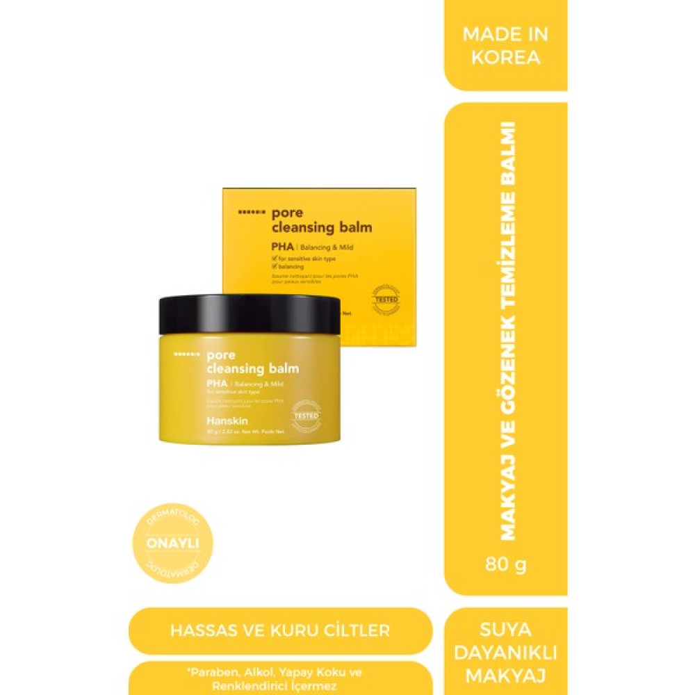 Hanskin Pore Cleansing Balm PHA- HassasKuru Ciltler / Makyaj Temizleme Balzamı [ 80 G] Oto Boyaları Fiyatı