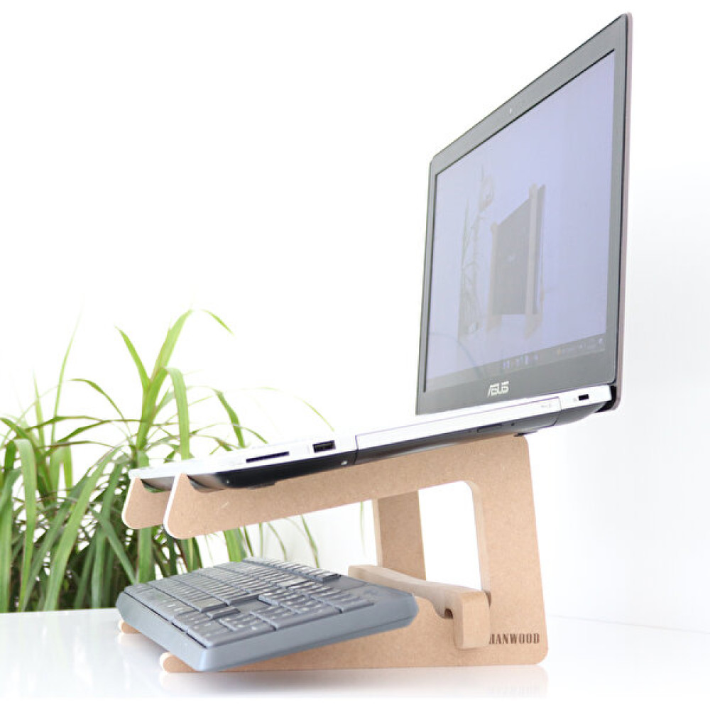 Hanwood Ahşap Laptop Standı - 13" - 14" Boyutlarındaki Laptoplar Ile Uyumlu - Laptop Yükseltici - WLS4 Dizüstü Bilgisayar Aksesuarları Fiyatı