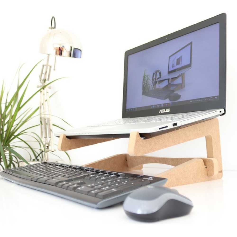 Hanwood Ahşap Laptop Standı - 15" - 17" Boyutlarındaki Laptoplar Ile Uyumlu - Laptop Yükseltici - ALS3 Dizüstü Bilgisayar Aksesuarları Fiyatı
