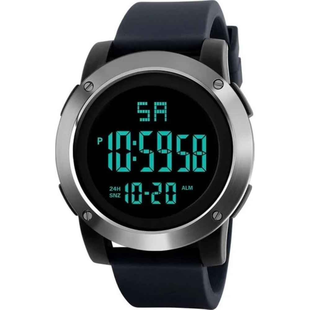 Hanyang Mavi Moda Su Geçirmez Erkek Erkek LCD Dijital Kronometre Tarih Kauçuk Spor Kol Saati Erkekler Часы Мужские Erkek Kol Saati Reloj Dijital (Y... Kol Saatleri Fiyatı