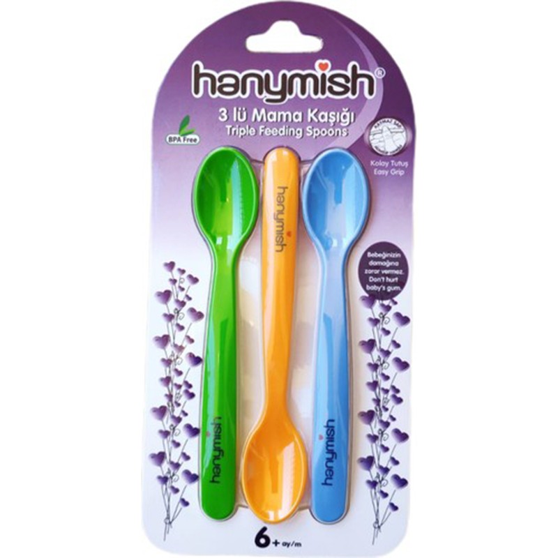Hanymish Bebek 3‘lü Mama Kaşığı Mama Seti Fiyatı