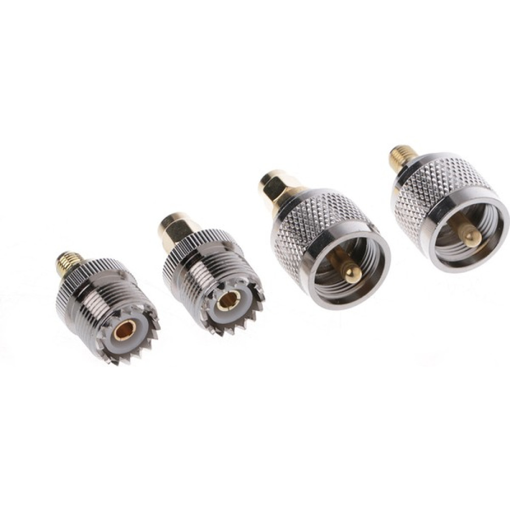 Haohaicheng 4 Parça A13 Kit Adaptörü PL259 SO239/SMA Erkek Dişi Rf Konektör Test Dönüştürücüsü - Gümüş (Yurt Dışından) Bilgisayar Çevirici ve Adaptörü Fiyatı