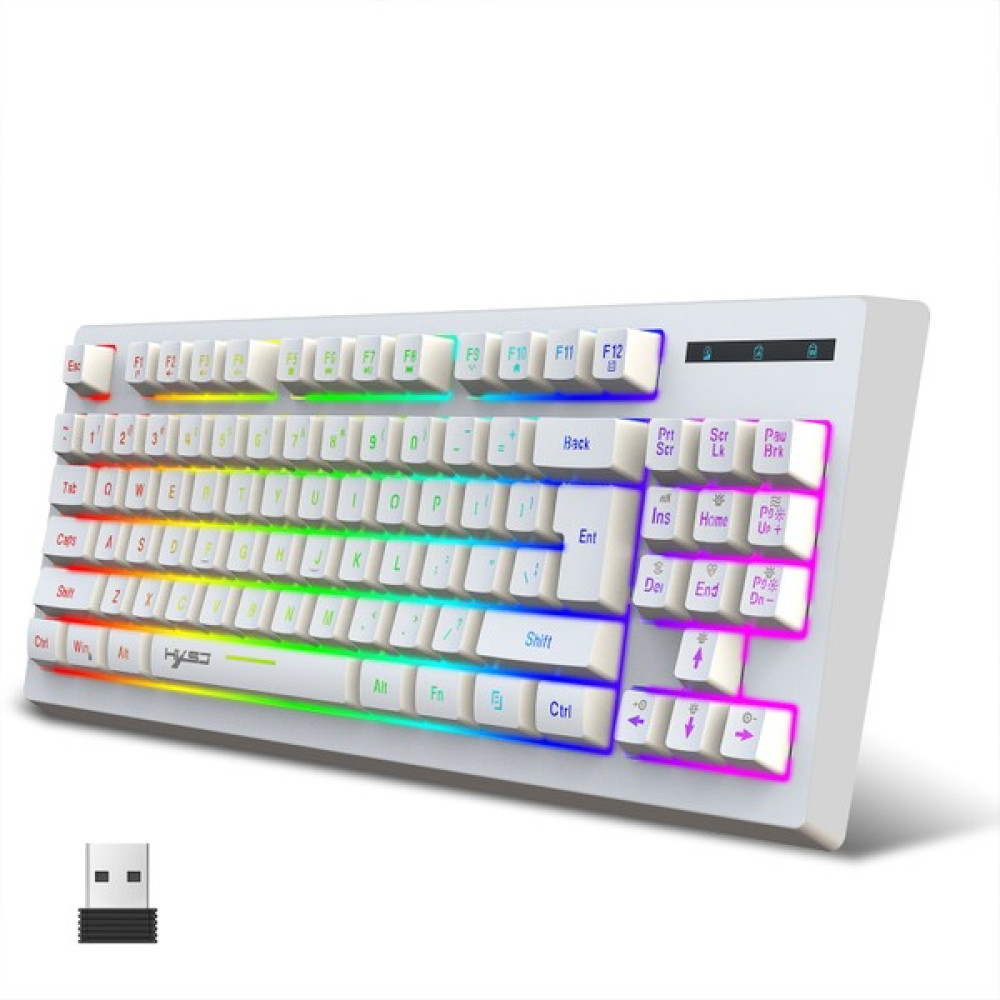 Haoruiqi L100 Kablosuz Rgb Mekanik Klavye - Beyaz (Yurt Dışından) Oyuncu Klavyesi Fiyatı