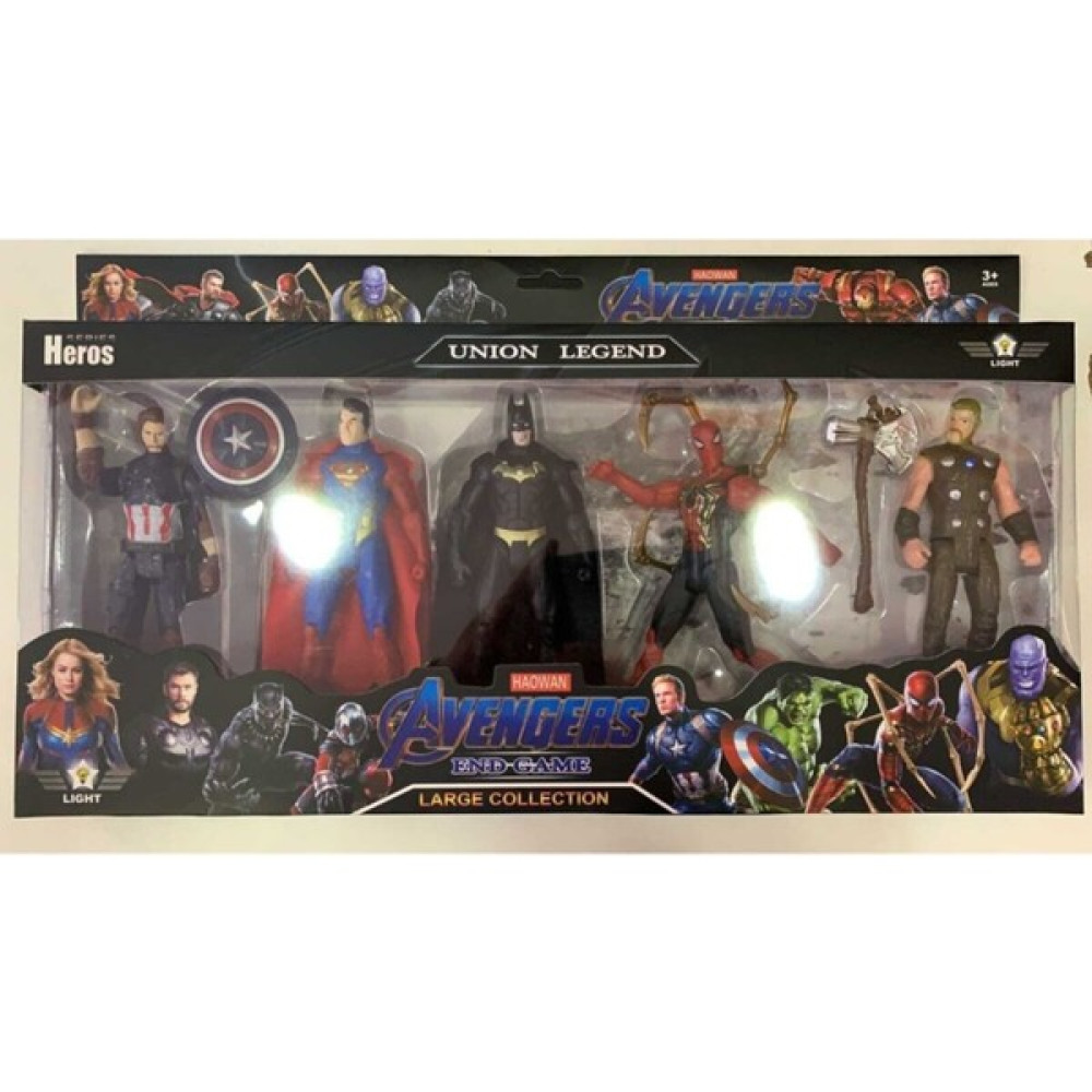 Haowan Kutulu Işıklı 15 cm 5 Li Avengers Seti Oyuncak Fiyatı