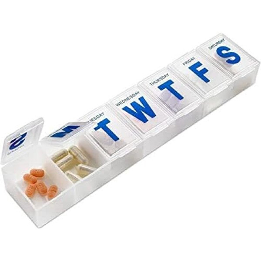 Hap Kutusu 7 Günlük Vitamin Kutusu ve Ilaç Kutusu Düzenleyici Beyaz Şeffaf Kutu Tutucu (B) (Yurt Dışından) Eşya Saklama Kutusu Fiyatı