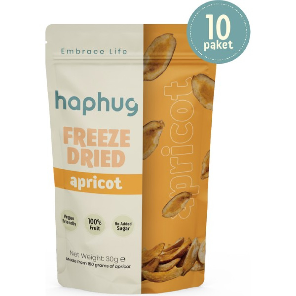 HapHug 10'lu Paket Freeze Dried (Dondurularak Kurutulmuş) Kayısı - Freeze Dry Meyve Kurusu 10x30gr - 1 Adet Oto Boyaları Fiyatı