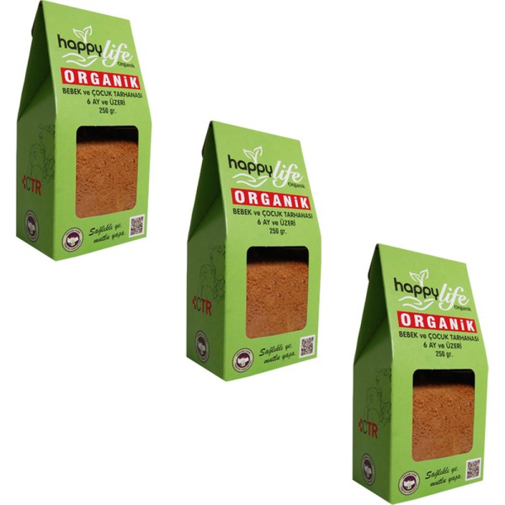 Happ Life Happy Life Organik Bebek Tarhanası 250GR x 3 Adet Bebek Beslenme Gereçleri Fiyatı