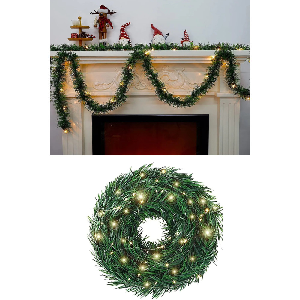 HAPPENS Yılbaşı Dekoratif Peri Led Garland Çam Ağaçı Dalı Sarmal Tel Işıklı Yeni Yıl Süsleri 3 Metre Günışığ Yaş Günü & Parti Fiyatı