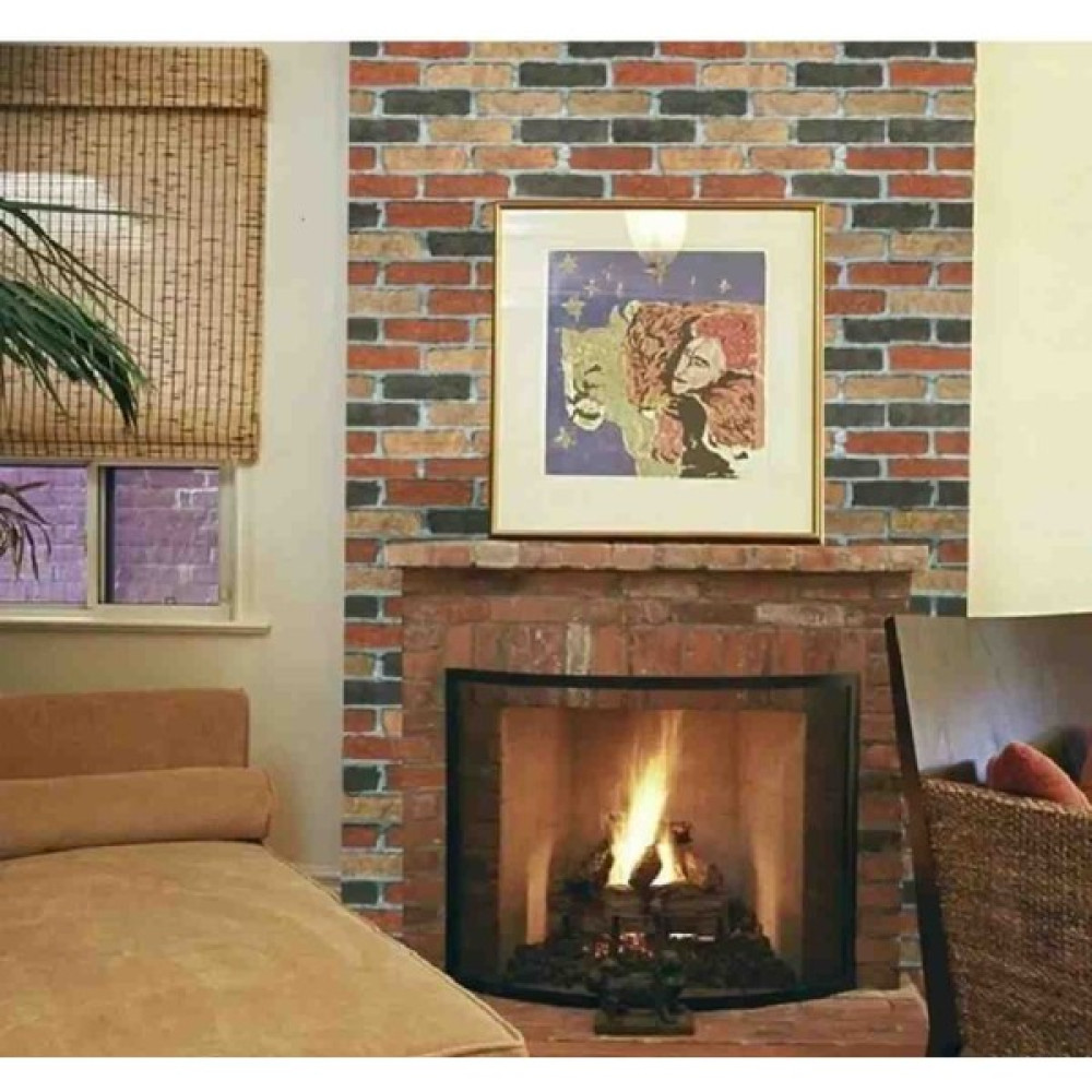 Happier Tuğla Taş Desenli Kendinden Yapışkanlı Kaplama Kağıdı 3 Metre x 60 cm - Duvar & Dolap & Raf Pürüzsüz Olan Tüm Yüzeyleri Kaplayan Yapışkanl... Duvar Kağıdı Fiyatı