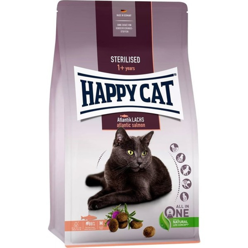 Happy Cat Sterilised Atlantic Somon Kısırlaştırılmış Kedi Maması 1.3 Kg Evcil Hayvan Ürünleri Fiyatı