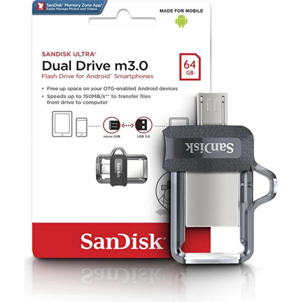 Happy Junior 64 GB 3.0 USB Ultra Dual Drive Flash Bellek Sandisk SDDD3-064G-G46 Flash Bellekler Fiyatı