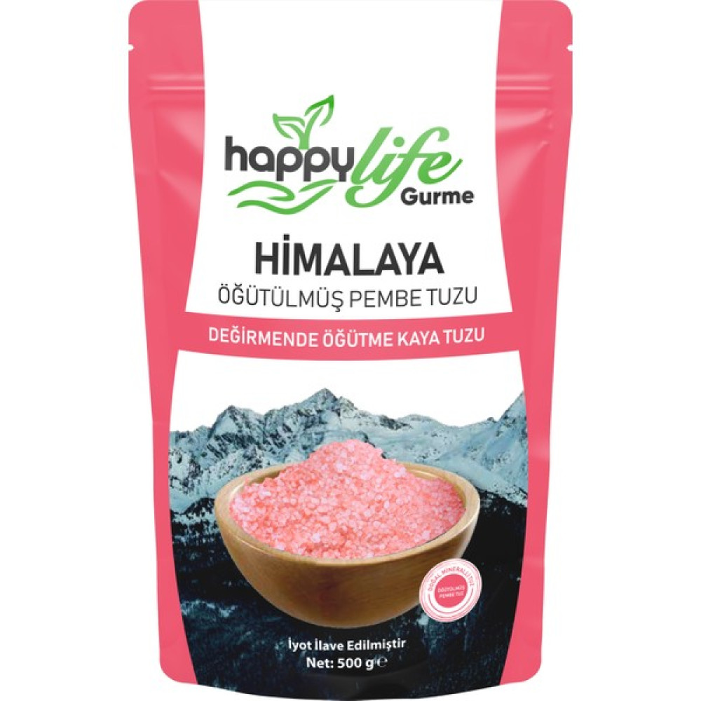 Happy Life Gurme Himalaya Tuzu Öğütülmüş Pembe 500 gr Diğer Fiyatı