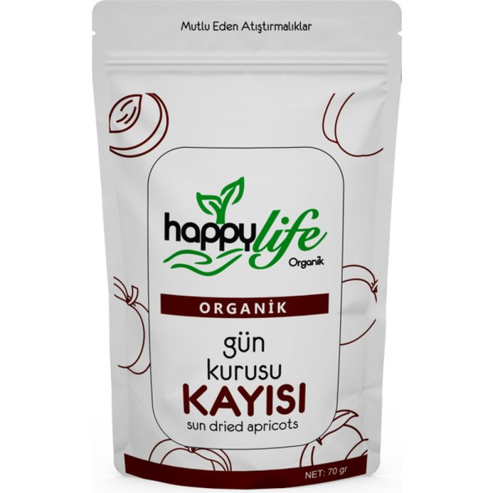 Happy Life Organik Gün Kurusu Kayısı 70 gr - 1 Adet Oto Boyaları Fiyatı