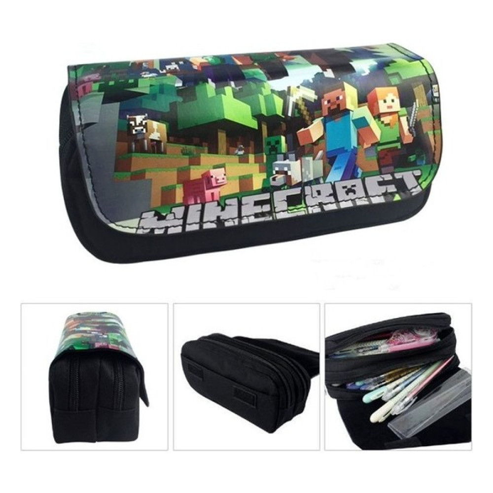 Happy Moon Minecraft Karikatür Kırtasiye Boxpencil Çantası (Yurt Dışından) - Siyah - Sarı Oto Boyaları Fiyatı