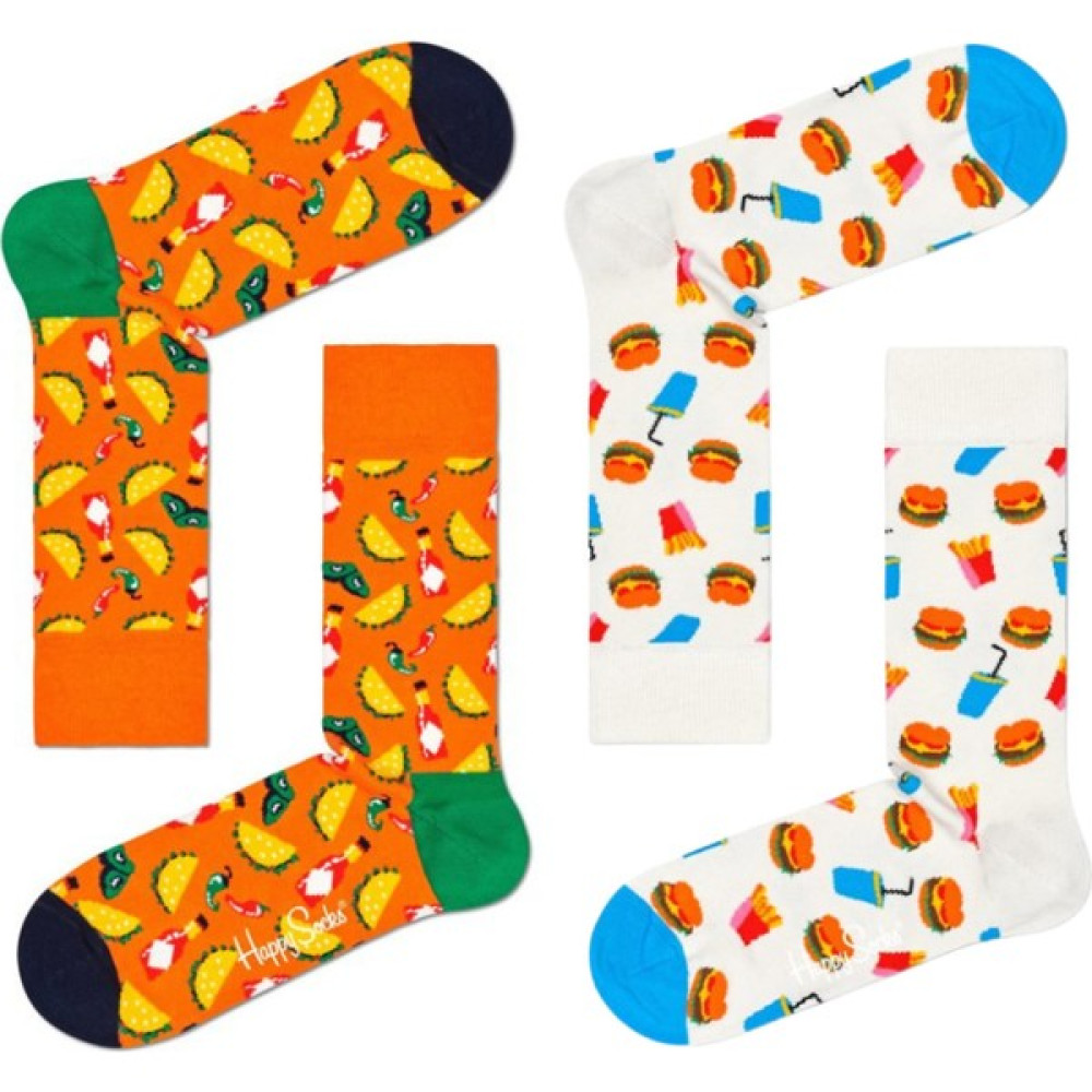 Happy Socks Zetro Özel Seri Ithal 2'li Food Lover Hamburger Temalı Dikişsiz Çorap Çorap (Outdoor) Fiyatı