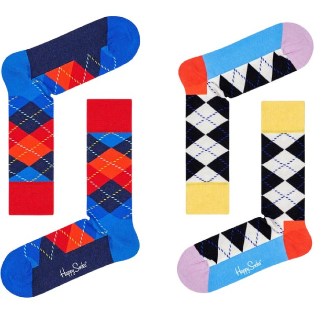 Happy Socks Zetro Özel Seri Ithal 2'li Paket Baklava Desen Argly Temalı Çorap Çorap (Outdoor) Fiyatı