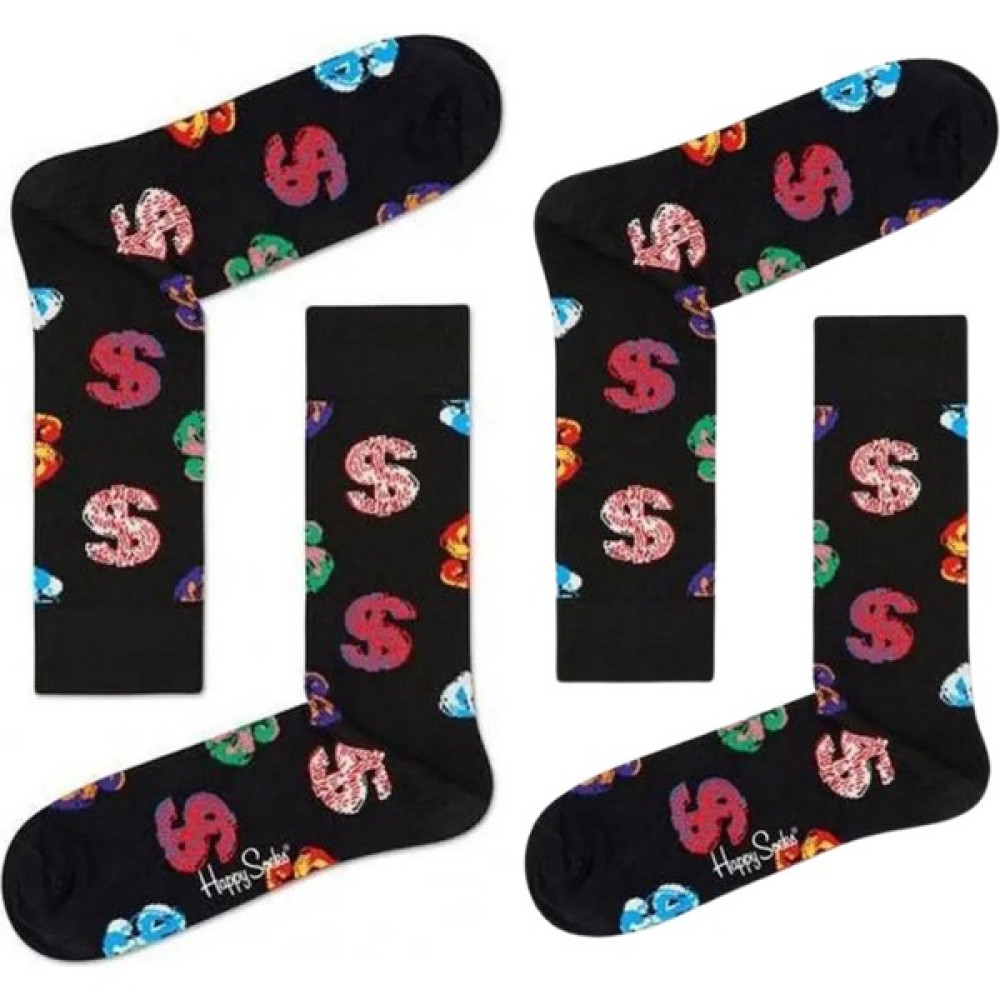 Happy Socks Zetro Özel Seri Ithal 2'li Paket Dolar $ Temalı Dikişsiz Çift Çorabı Çorap (Outdoor) Fiyatı