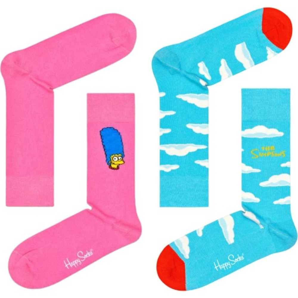 Happy Socks Zetro Özel Seri Ithal 2'li Paket Renkli Sımpson Karakter Desenli Çorap Çorap (Outdoor) Fiyatı