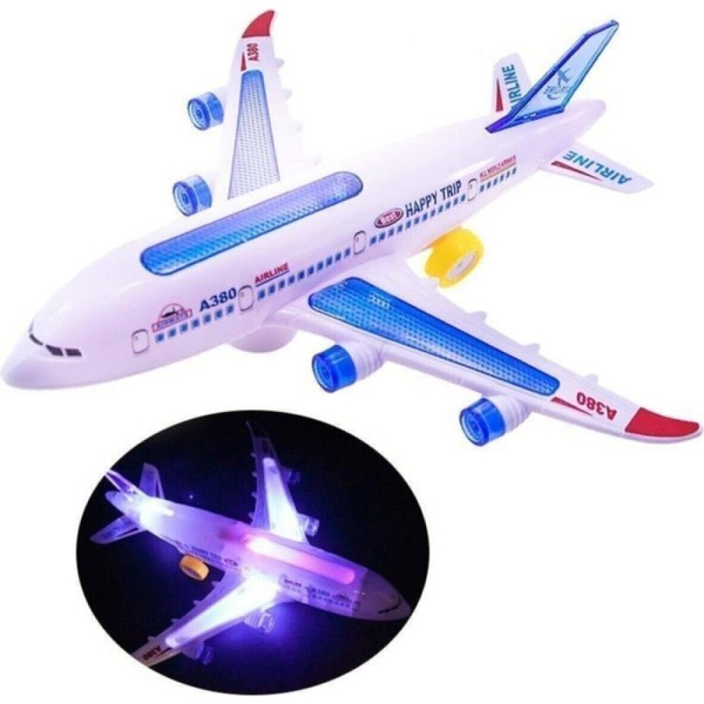 Happy Toys Hareketli Pilli Işıklı Aırbus Uçak - Renkli Oyuncak Araç Fiyatı