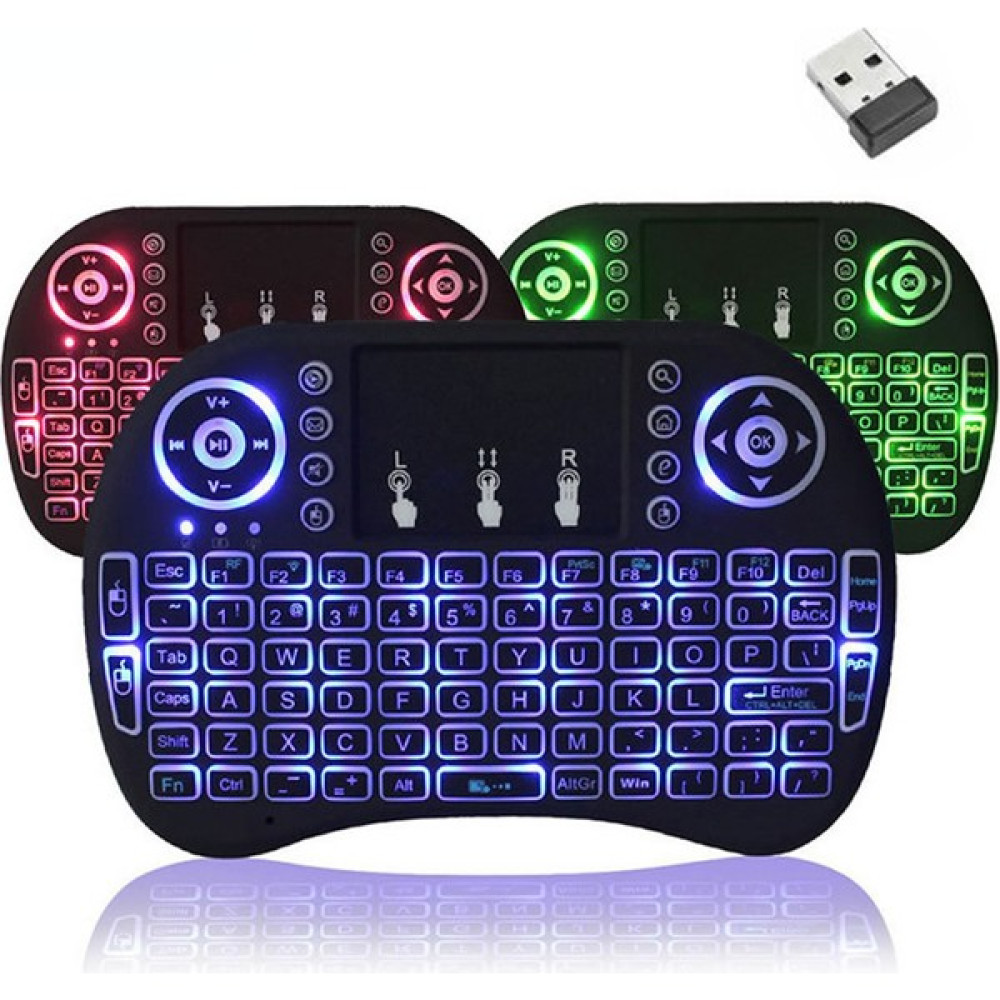 Happy World Shopping I8 Arkadan Aydınlatmalı Mini Kablosuz Klavye Ingilizce 2.4g Hava Fare Android Tv Kutusu Için Uzaktan Dokunmatik Yüzey Pc Mac O... Oyuncu Klavyesi Fiyatı