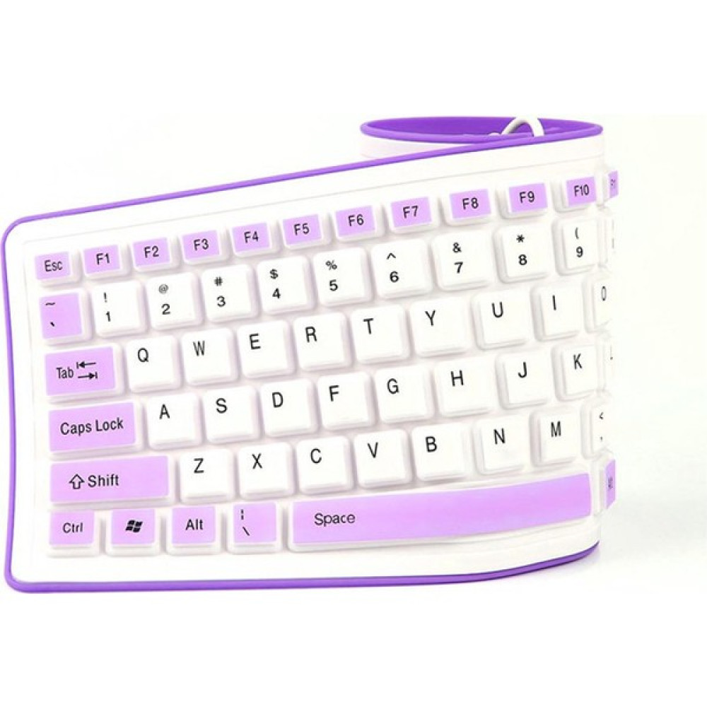 Happy World Shopping Yeni Taşınabilir Sessiz Katlanabilir Silikon Klavye USB Kablolu Esnek Yumuşak Su Geçirmez Roll Up Silika Jel Klavye Pc Laptop ... Oyuncu Klavyesi Fiyatı
