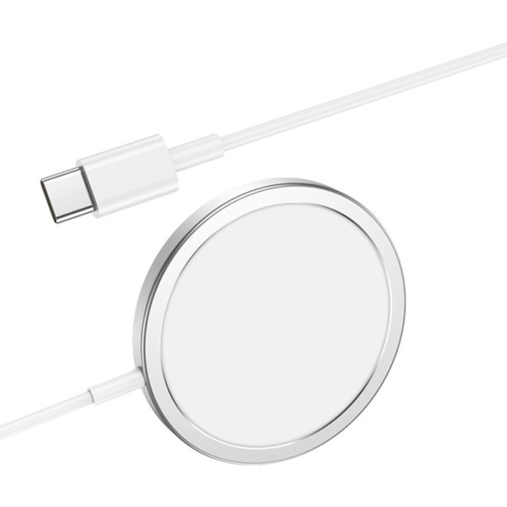 HappyCase Apple iPhone Magsafe Kablosuz Wireless Şarj Aleti Apple iPhone 11 12 13 14 15 Pro Max Uyumlu Typce Giriş - Beyaz Cep Telefonu Kablosu Fiyatı