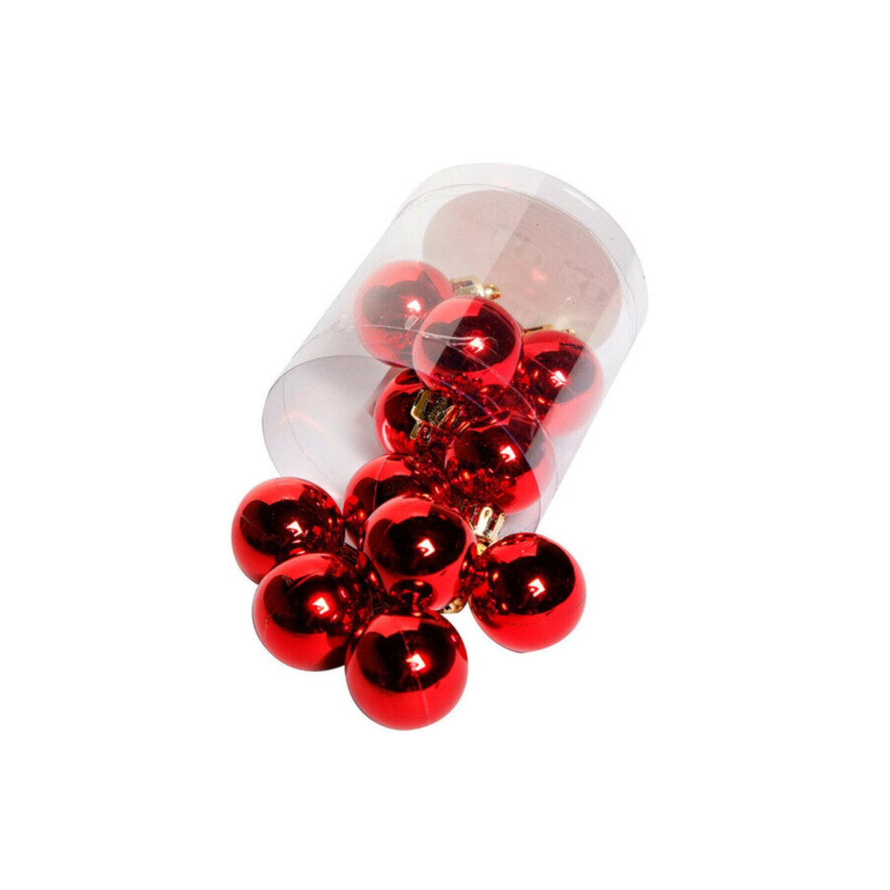 Happyland 12 Adet Yılbaşı Çam Ağacı Süsleme Cici Top Kırmızı Renk 4 Cm Parlak Mat Toplar Yaş Günü & Parti Fiyatı