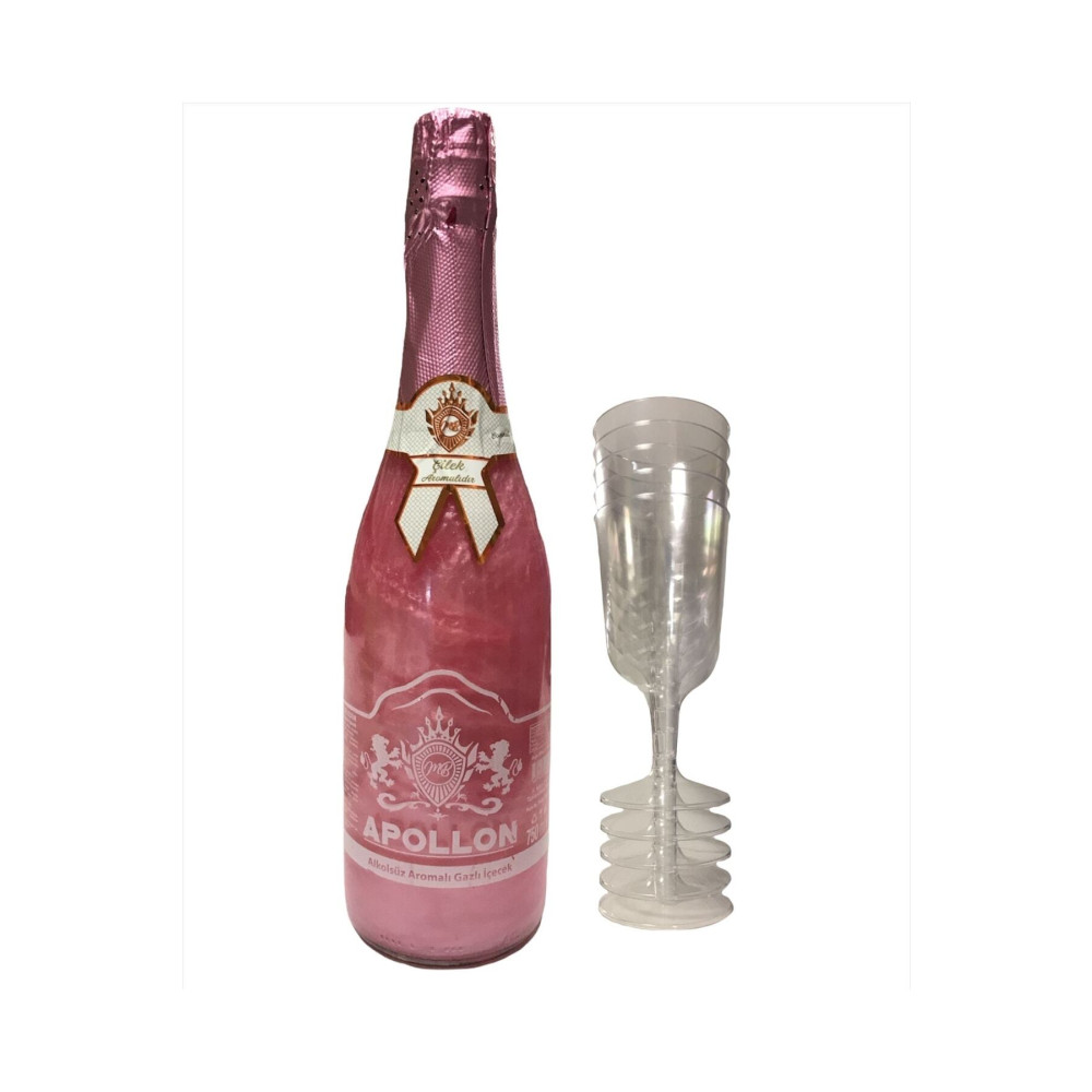 Happyland Çilek Aromalı Alkolsüz Şampanya Bride To Be Parti Içeceği Pembe Kokteyl 750ml Kadehli Yaş Günü & Parti Fiyatı