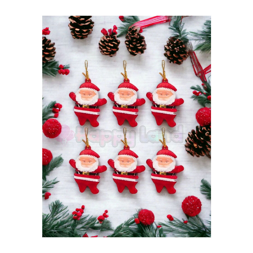 Happyland Yılbaşı Ağacı Süsü 6lı Noel Baba Asma Süs Kırmızı Renk Çam Ağacı Süsü Yaş Günü & Parti Fiyatı