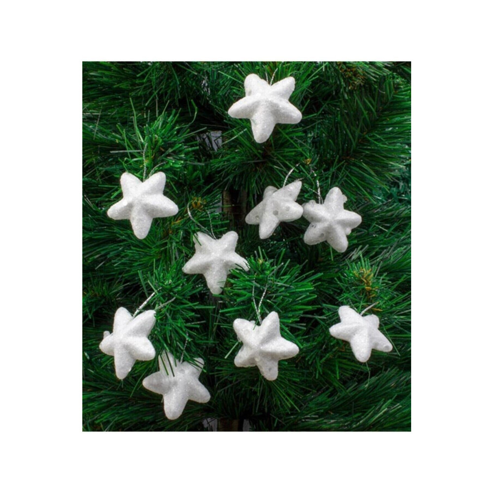 Happyland Yılbaşı Ağacı Süsü 9lu Yıldız Köpük Süs 3.5 Cm Noel Süsü Beyaz Çam Ağacı Süsü Yaş Günü & Parti Fiyatı