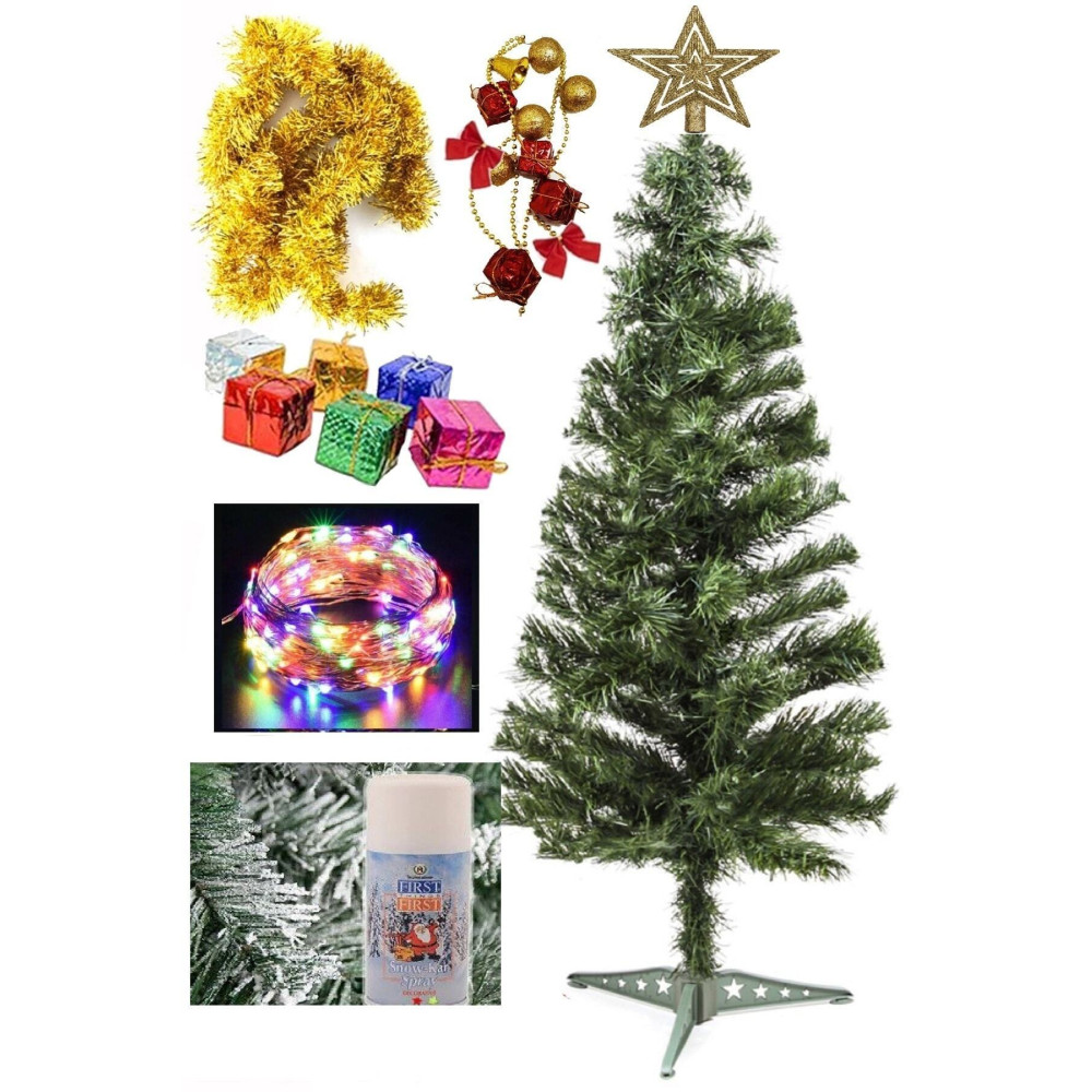 Happyland Yılbaşı Çam Ağaç Seti Ve Yılbaşı Süsleri Paketi Spreyli 90 Cm + Tepe Yıldızı Yaş Günü & Parti Fiyatı