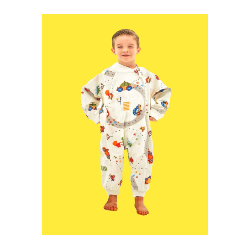 Happystore Elyafsız Kışlık Uzun Kollu Çift Kat Organik Pazen %100 Pamuk Sevimli Orman Cocuk Bebek Uyku Tulumu 1 Yaş Beden Bebek Tulumu Fiyatı