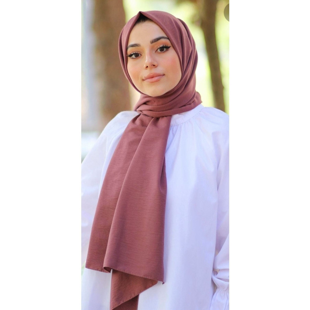 HAR-UM Ticaret Tesettür Kadın Pamuk Cazz Şal Modeli-gül Kurusu 75 x 185 Beden Şal Fiyatı