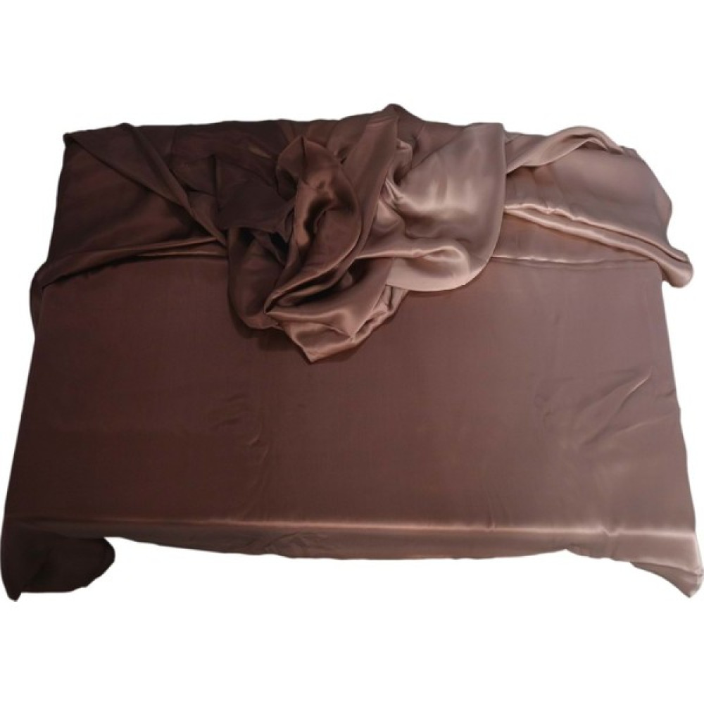 Harbiye Yöresel Saten Ipek Kumaş KM0016 - Kahverengi - 140 cm - 1 m Kumaşlar Fiyatı