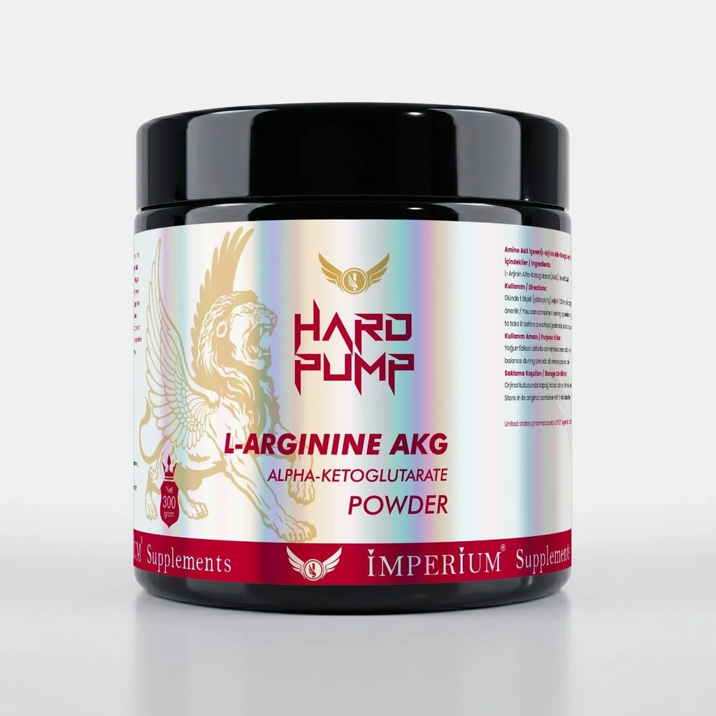 Hard Pump L-Arginine Akg Powder + C Vitamin- Alpha-Ketoglutarate ile Güçlü Performans- Nitrojen Desteği 300G 60 Service Diğer Fiyatı