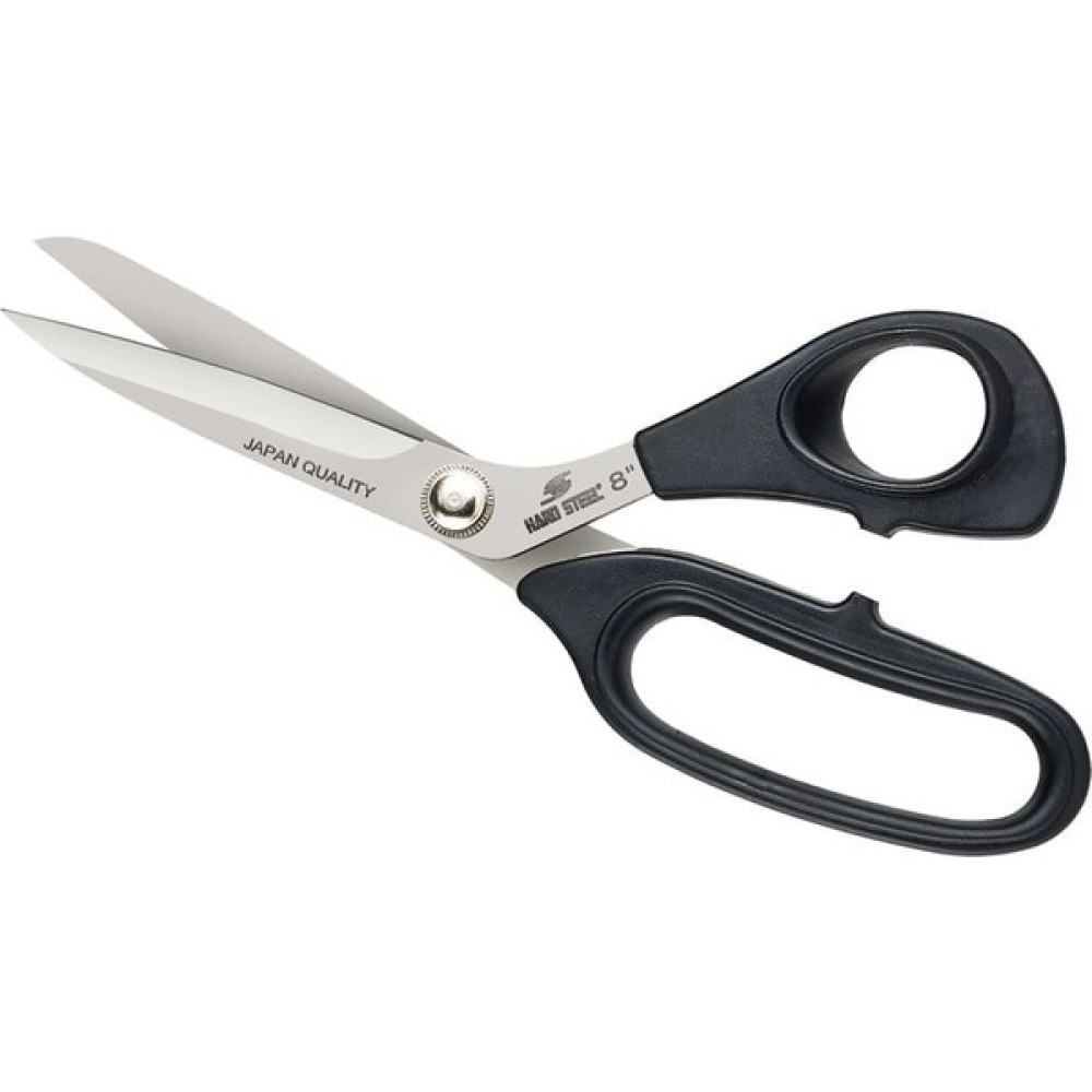 Hard Steel Japon Stili Plastik Saplı Profesyonel 8inç Terzi Makası / HS-K1080 (8") - Siyah Makas Fiyatı