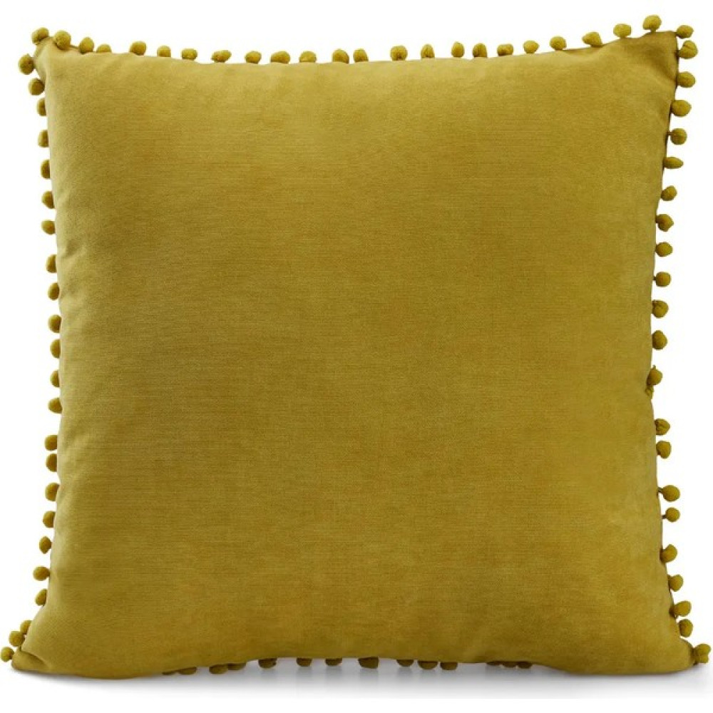 Hardal Ponponlu Kırlent Kılıfı 45x45 - 6 Farklı Renk! - 45 x 45 cm Kırlent / Mobilya Yastığı Fiyatı