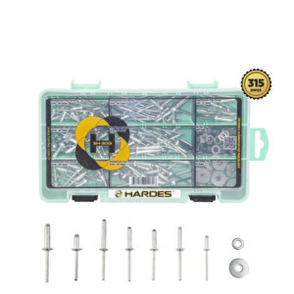 Hardes SH-3001 Alumimyum Pop Perçin Ve Pul Seti 315 Parça Vida, Çivi, Somun Fiyatı