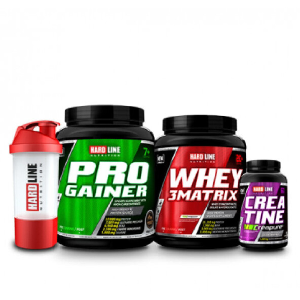 Hardline Kilo Hacim 4 Kombinasyonu Progainer 1406 Gr - 3Matrix Protein 908 Gr +Creapure 120 Tablet +Hedıyeler Protein Tozları Fiyatı