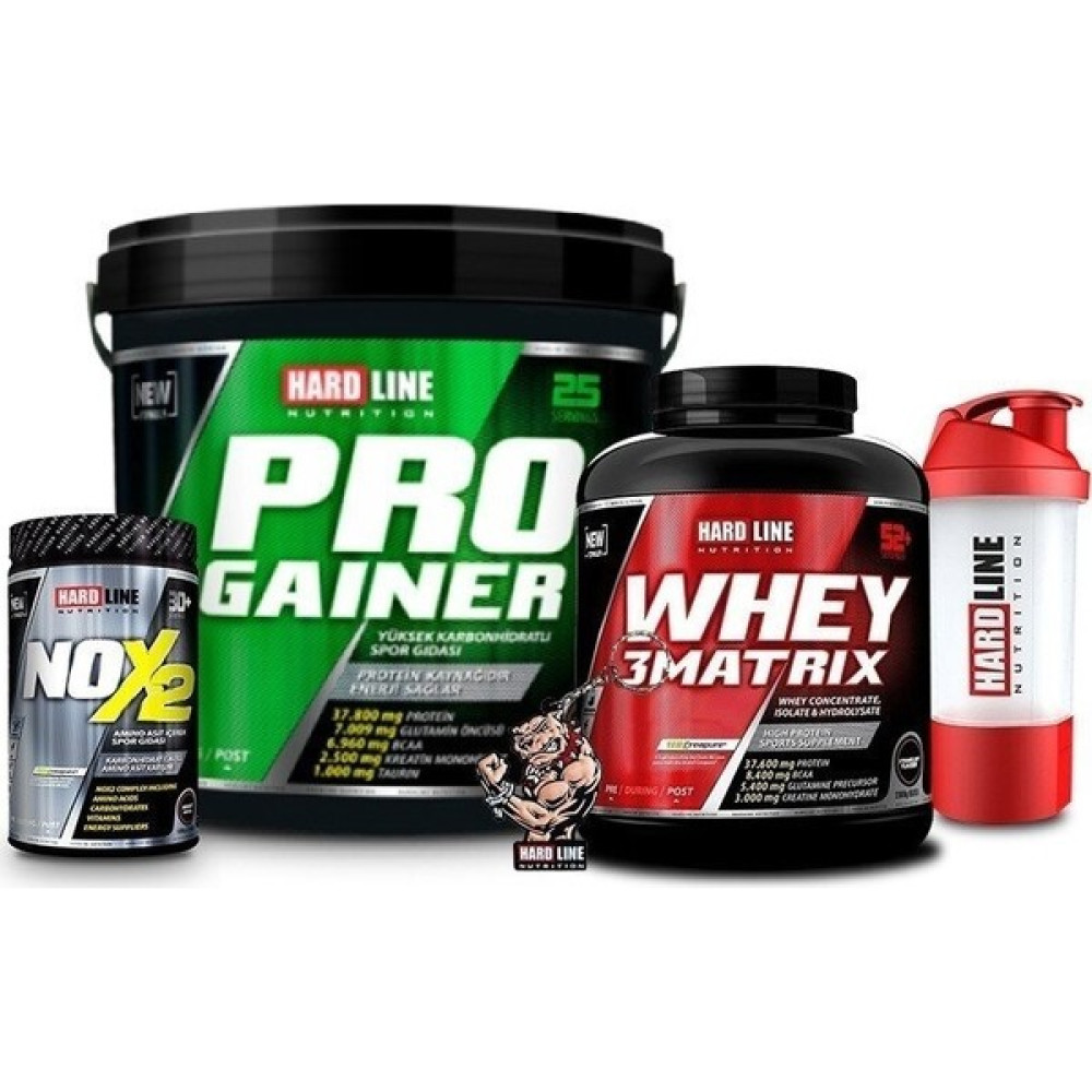 Hardline Nutrition Hardline Whey 3 Matrix 2300 gr + Progainer 5000 gr Çikolata + Nox 2 Kombinasyonu - Limon Sporcu Besinleri Fiyatı