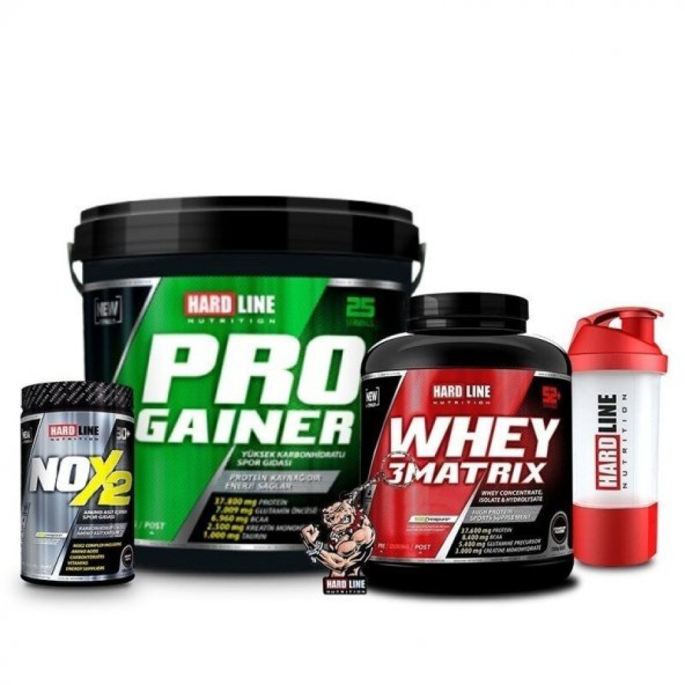 Hardline Whey 3 Matrix 2300 Gr + Progainer 5000 Gr + Nox 2 1090 Gr Kombinasyonu Sporcu Besinleri Fiyatı