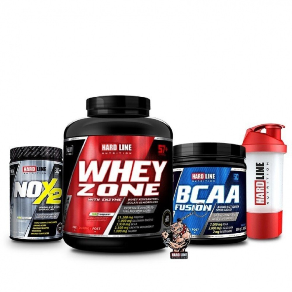 Hardline Whey Zone 2300 Gr + Bcaa Fusion + Nox 2 Kombinasyonu Protein Tozları Fiyatı