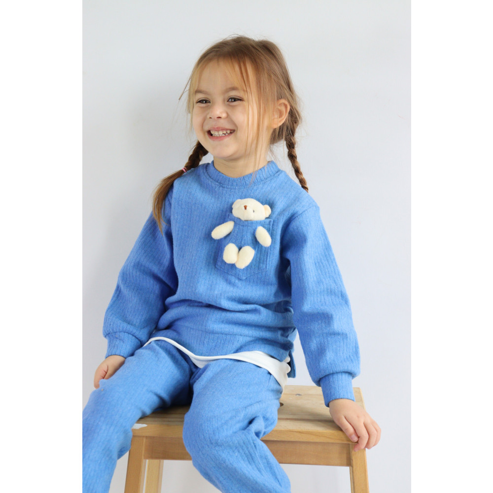 Harika KIDS Kız Çocuk Iki Iplik Kumaş Orta Kalınlıkta Tavşan Oyuncaklı Örme Basic Eşofman Takımı 2 YAŞ Beden Kadın Eşofman Fiyatı