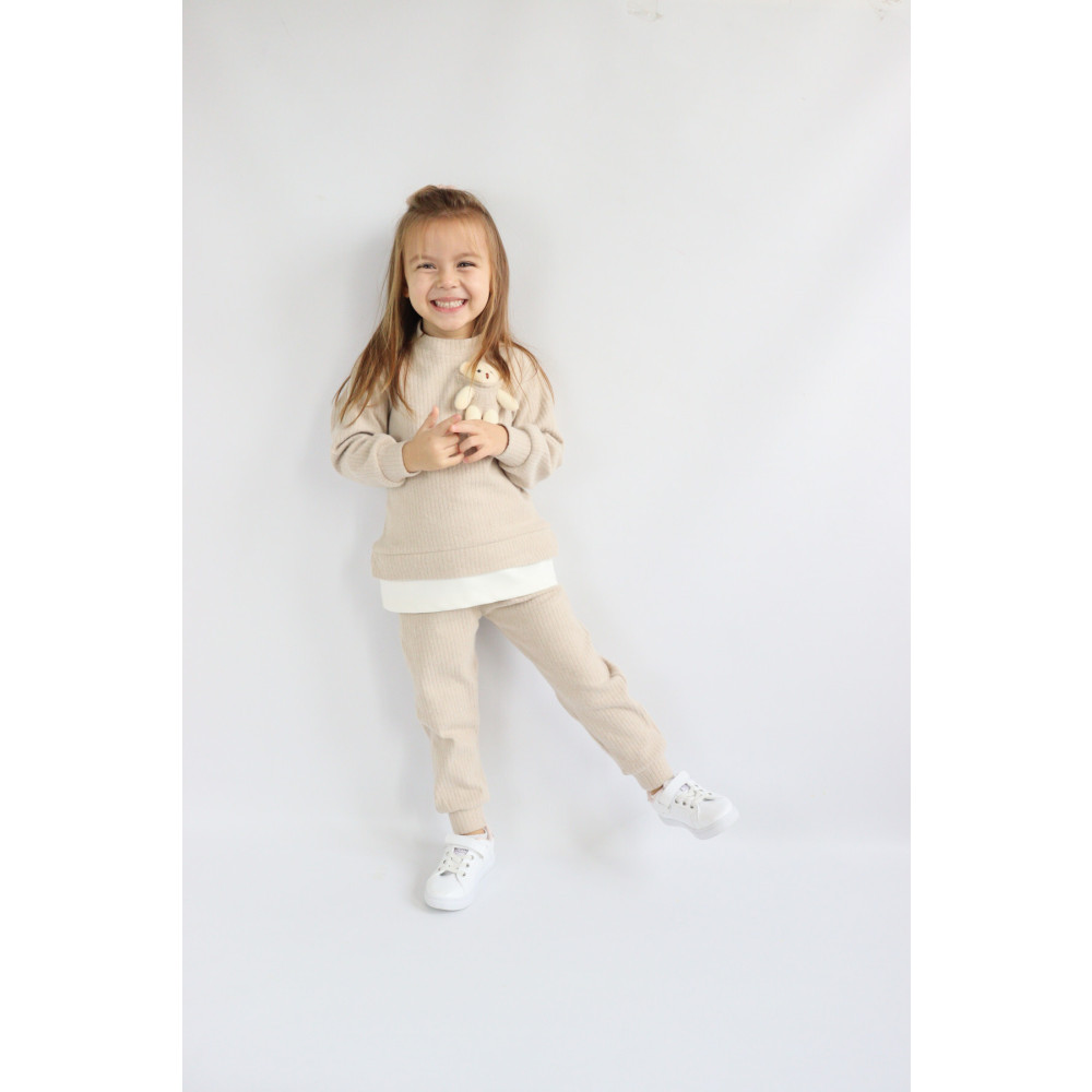 Harika KIDS Kız Çocuk Iki Iplik Kumaş Orta Kalınlıkta Tavşan Oyuncaklı Örme Basic Eşofman Takımı 3 YAŞ Beden Kadın Eşofman Fiyatı