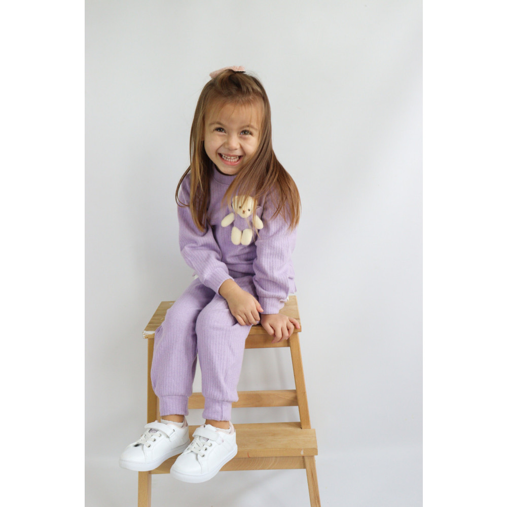 Harika KIDS Kız Çocuk Iki Iplik Kumaş Orta Kalınlıkta Tavşan Oyuncaklı Örme Basic Eşofman Takımı 4 YAŞ Beden Kadın Eşofman Fiyatı