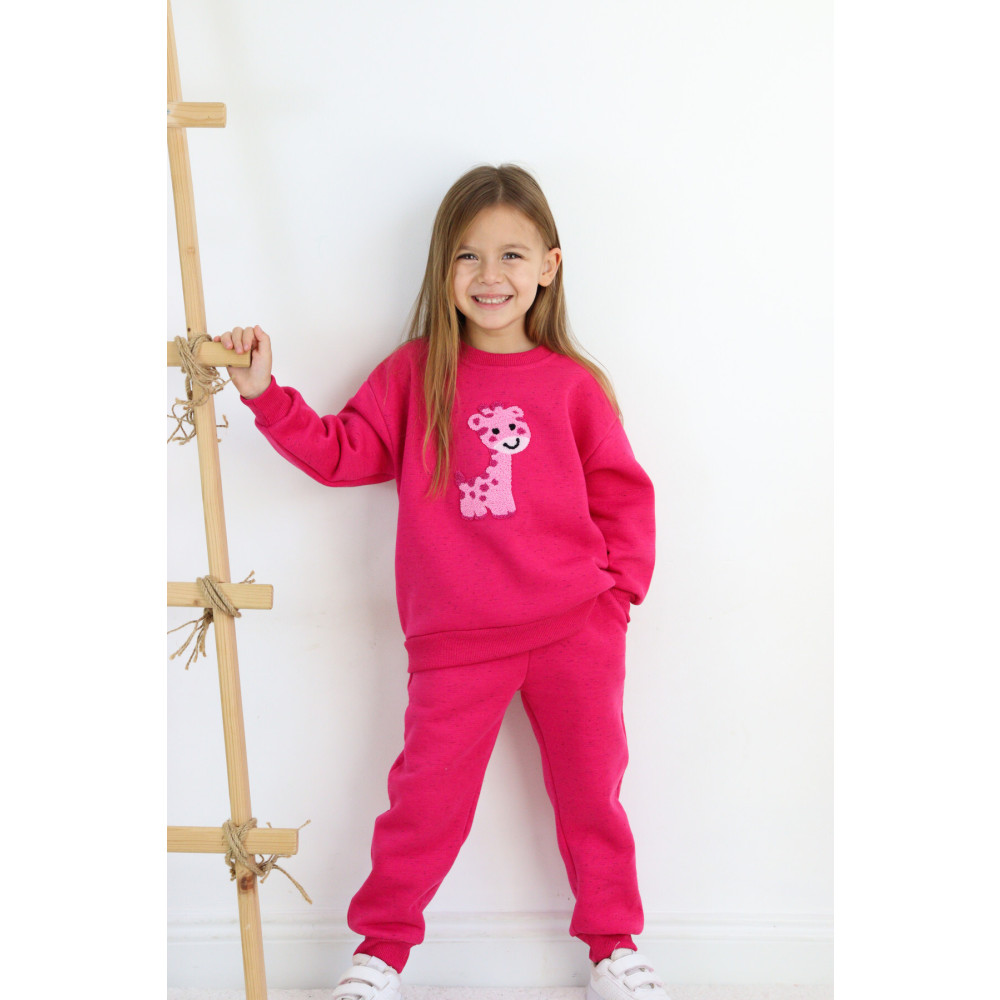 Harika KIDS Kız-Erkek (Unisex) Çocuk Üç İplik Kumaş Orta Kalınlıkta Nakışlı Örme Basic Eşofman Takımı 3 YAŞ Beden Kadın Eşofman Fiyatı