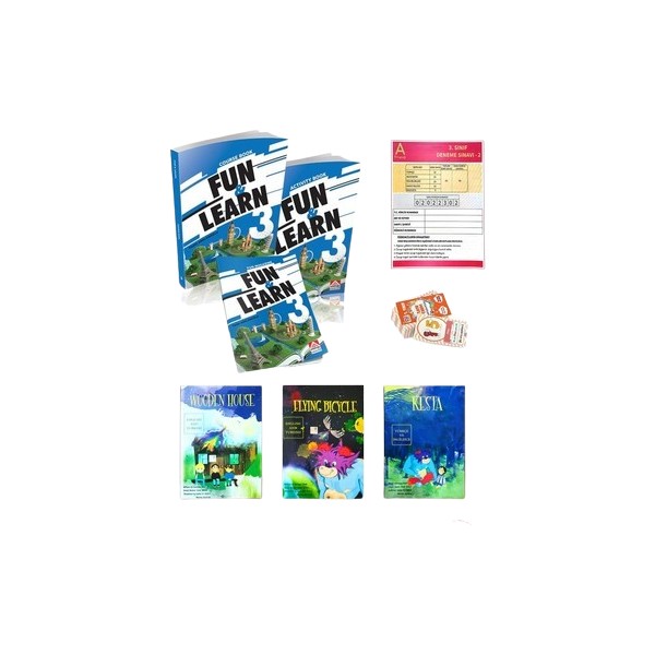 Harika Kitap 3. Sınıf Fun and Learn Course Book - Activity Book - Fun Magazine - 3. Sınıf Deneme Sınavı - İngilizce Dil Kartları - 3'lü İngilizce-T... Diğer Fiyatı