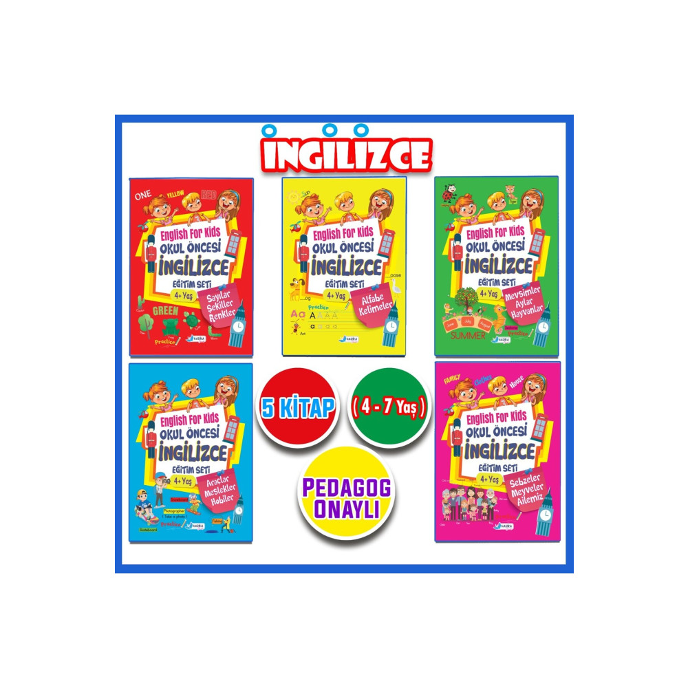 Harika Kitap 4 - 7 Yaş Ingilizce Eğitim Seti 5 Kitap Aktivite & Eğitici Kitaplar Fiyatı