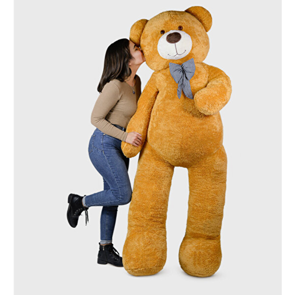 Harika Peluş Fabrikası 200 cm Papyonlu Büyük Ayıcık ( Yerli) - Kahverengi Peluş Oyuncaklar Fiyatı