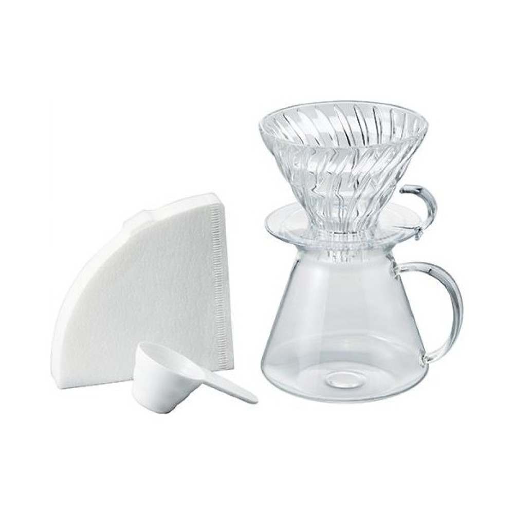 Hario Simply V60 Glass Brewing Kit - Hario Simply V60 Cam Demleme Seti Çay / Çaydanlık Setleri Fiyatı